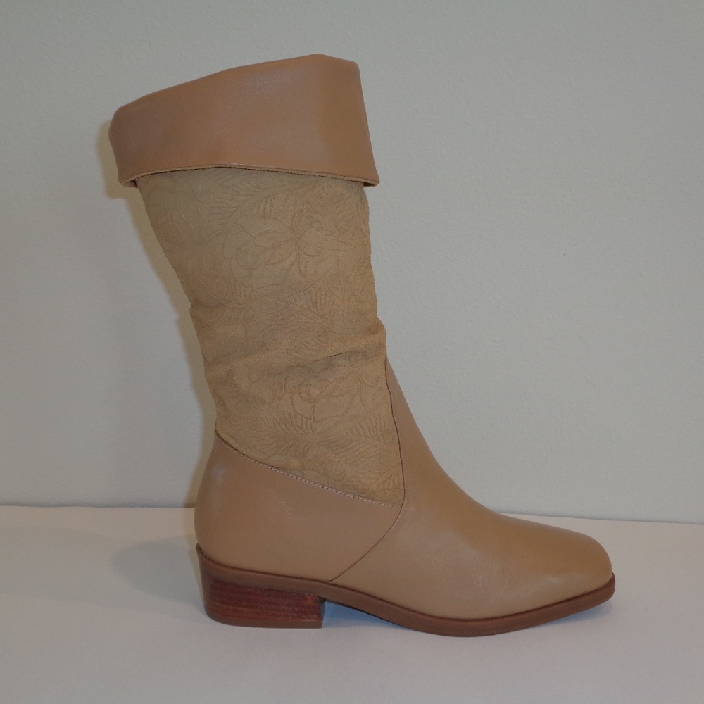 Markon Size 6 SUELA Tan Leather Mid Calf New Boots